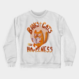 Books and Cats Equal Happiness T-shirt Crewneck Sweatshirt